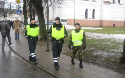 Vilniečiai šauliai talkino policijai Kaziuko mugėje