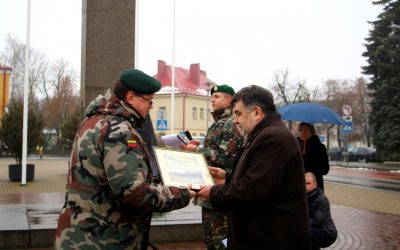 Iškilminga jaunųjų šaulių uniformų perdavimo ceremonija