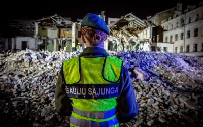 Šaulių pasirengimas padėti įvykus nelaimei, įvertintas didelio masto pratybose