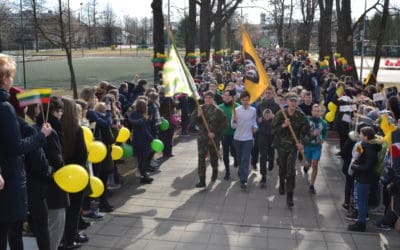 Kazlų Rūdos šauliai su miesto bendruomene paminėjo kovo 11-ąją