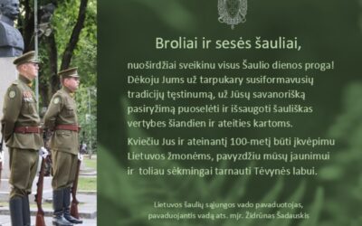 Sveikinimas Šaulio dienos proga