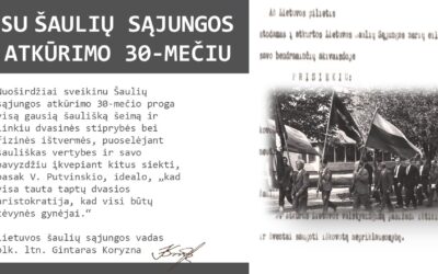 Su Lietuvos šaulių sąjungos atkūrimo 30-mečiu