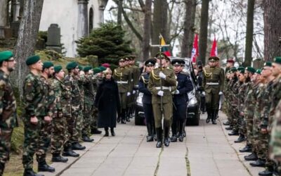 Šauliai į amžinąją kelionę palydėjo partizaną Antaną Kraujelį–Siaubūną