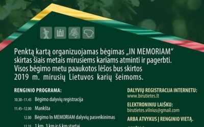 Atminimo bėgimas „In Memoriam 2019“