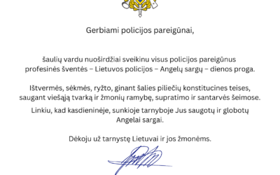 Sveikiname policijos pareigūnus su Angelų sargų diena