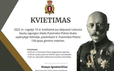 Kvietimas į Lietuvos šaulių sąjungos Vlado Putvinskio-Pūtvio klubo sąskrydį