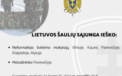 Laisvos darbo vietos Lietuvos šaulių sąjungoje